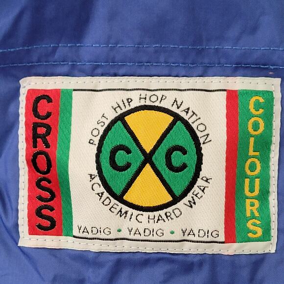 Cross-Colours Colorblock Track Pants Small Windbreaker - Picture 12 of 16